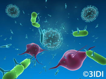 Abstrakte grafische Darstellung der Bioimmun(G)en-Medizin